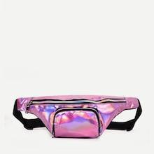 Shein Pocket Front Iridescent Bum Bag