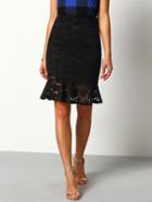 Shein Black Slim Lace Fishtail Skirt