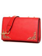 Shein Cutout Metal Plate Embellished Flap Bag