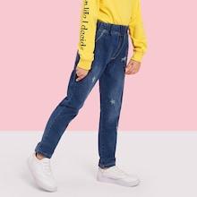 Shein Toddler Girls Star Print Jeans