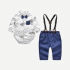 Shein Boys Bow Detail Romper With Shorts