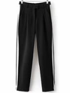Shein Black Contrast Trim Casual Pants