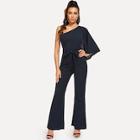 Shein One Shoulder Flare Hem Jumpsuit