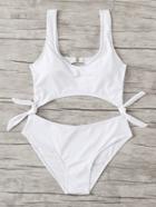Shein Knot Cut Out Swimsuit