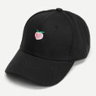 Shein Peach Embroidered Baseball Cap