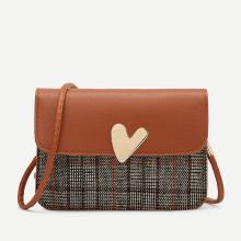 Shein Heart Detail Flap Crossbody Bag