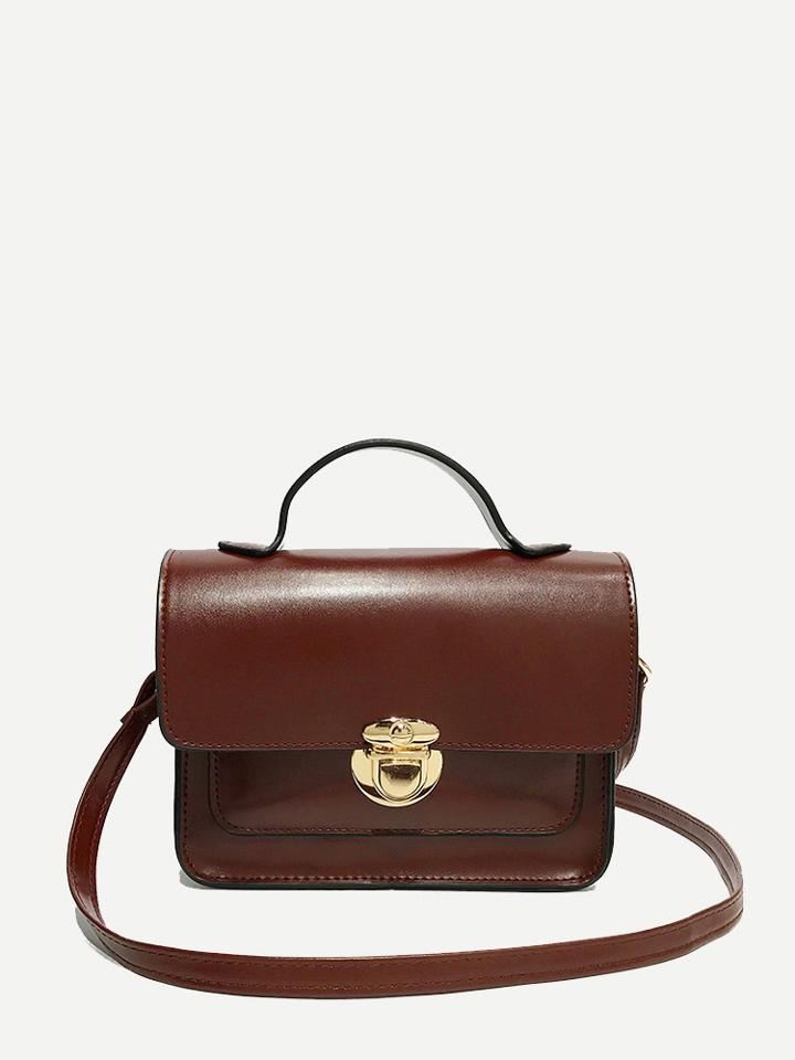 Shein Push Lock Flap Crossbody Bag