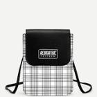 Shein Plaid Flap Pu Crossbody Bag