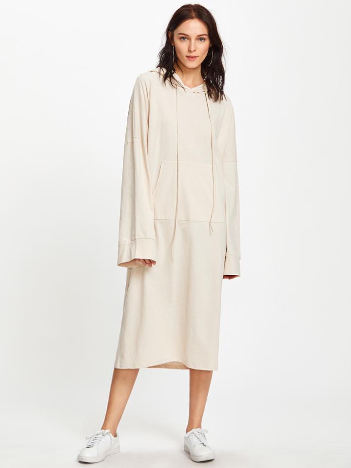 Shein Hooded Drop Shoulder Sweatshirt Dress