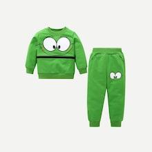 Shein Toddler Boys Cartoon Print Sweatshirt & Sweatpants