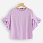 Shein Ruffle Petal Sleeve Top