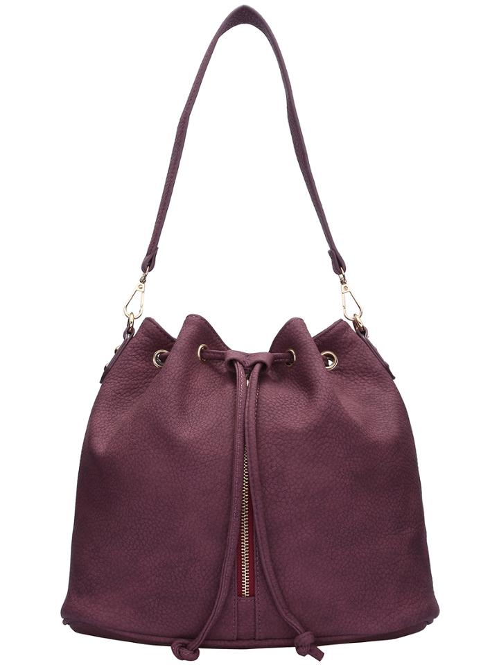 Shein Red Drawstring Pu Bucket Bag