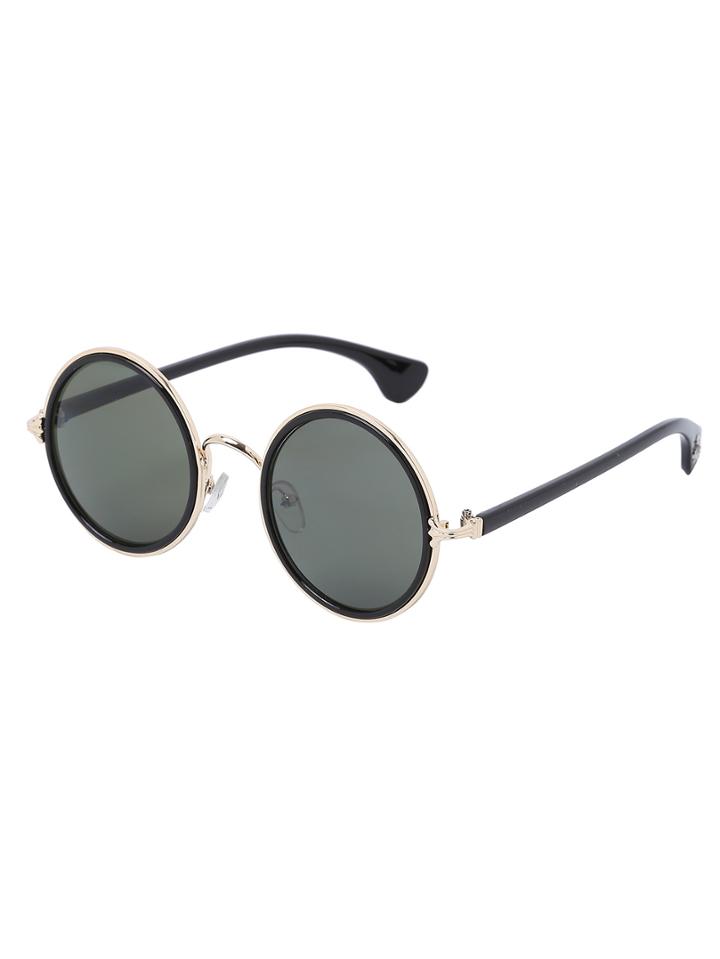Shein Gold Frame Round Lens Retro Style Sunglasses