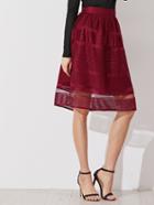 Shein Square Eyelet Volume Skirt