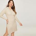 Shein Plus Split Side Ribbed Sweater Dress