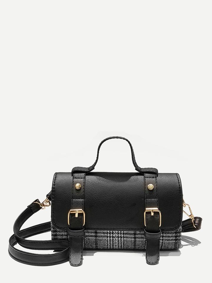 Shein Double Buckle Bowling Bag