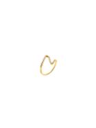 Shein Gold Plated Rhinestone Embellished Geometric Shape Ring
