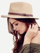 Shein Beige Vintage Large Brimmed Hat