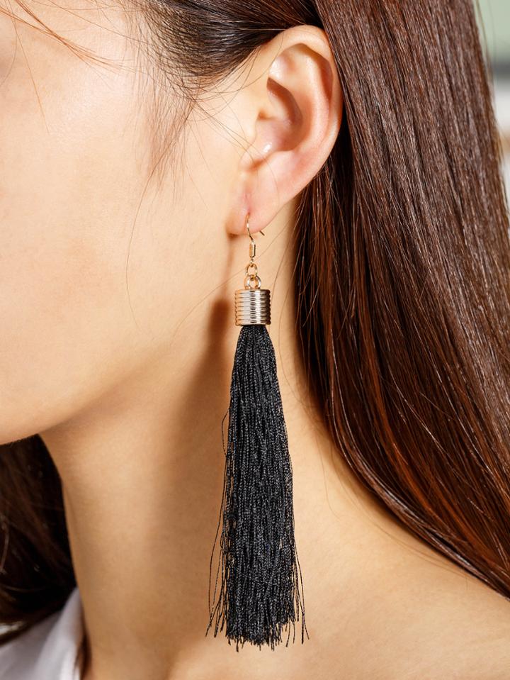 Shein Tassel Decorated Long Drop Earrings