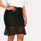 Shein Split Back Fishtail Lace Skirt