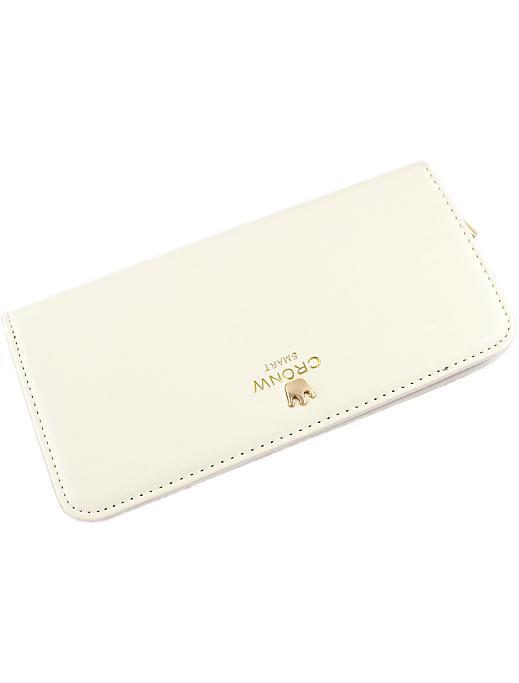 Shein White Imperial Crown Embellished Clutch Bag
