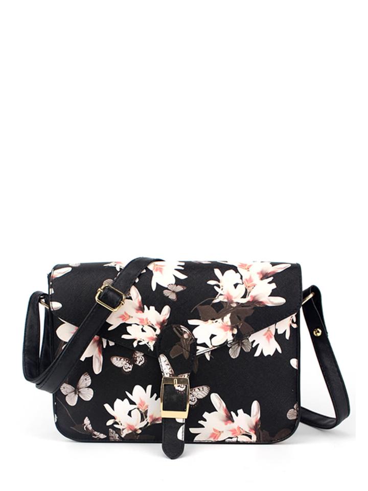 Shein Flower Printed Crossbody Bag