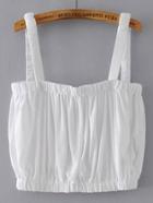 Shein Wide Strap Elastic Hem Top