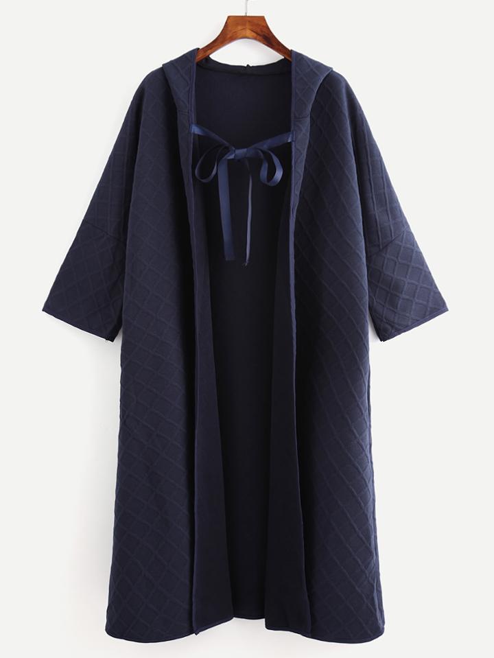 Shein Flower Print Hooded Coat