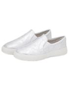 Shein Silver Thick-soled Round Toe Pu Flats