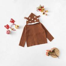 Shein Toddler Boys Polka Dot Print Raglan Sleeve Hooded Sweater