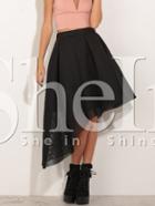 Shein Black Organza Asymmetric Skirt