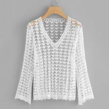 Shein Deep V Neckline Cut Out Top