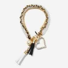 Shein Tassel Detail Layered Beaded Bracelet