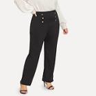 Shein Plus Solid Double Buttoned Pants