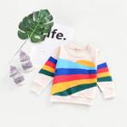 Shein Girls Rainbow Pattern Sweatshirt