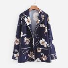 Shein Contrast Binding Florals Shirt