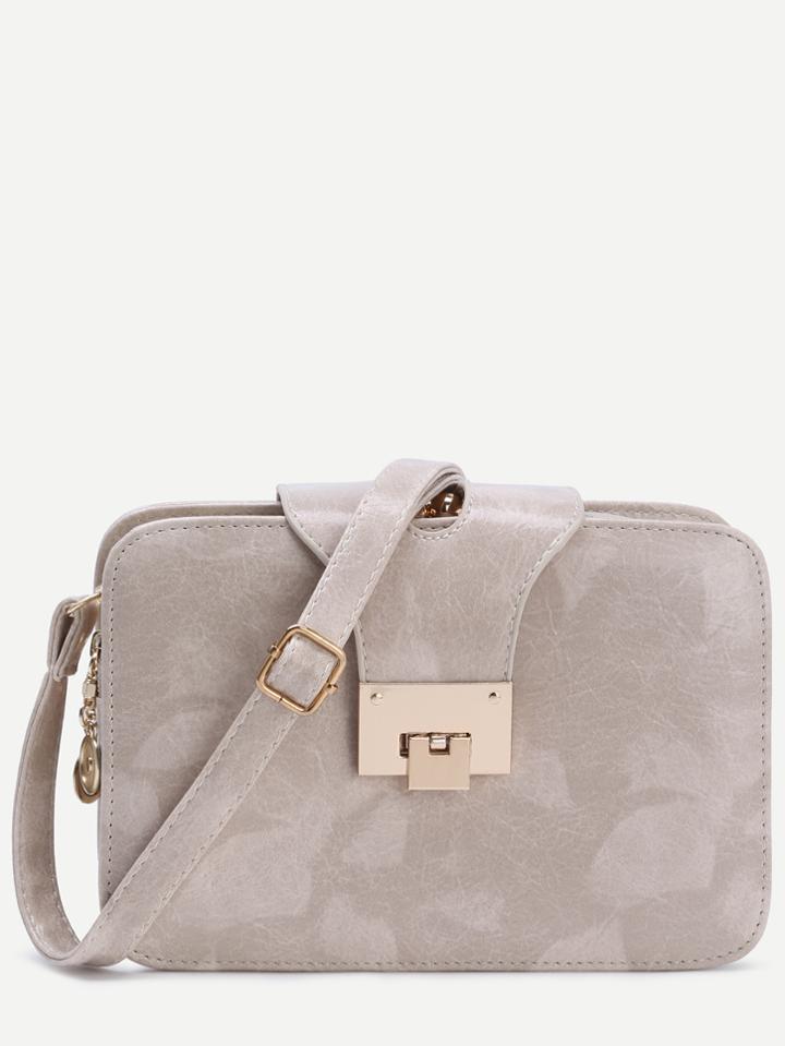 Shein Textured Clip Frame Top Shoulder Bag