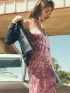 Shein Pink Velvet Slip Dress