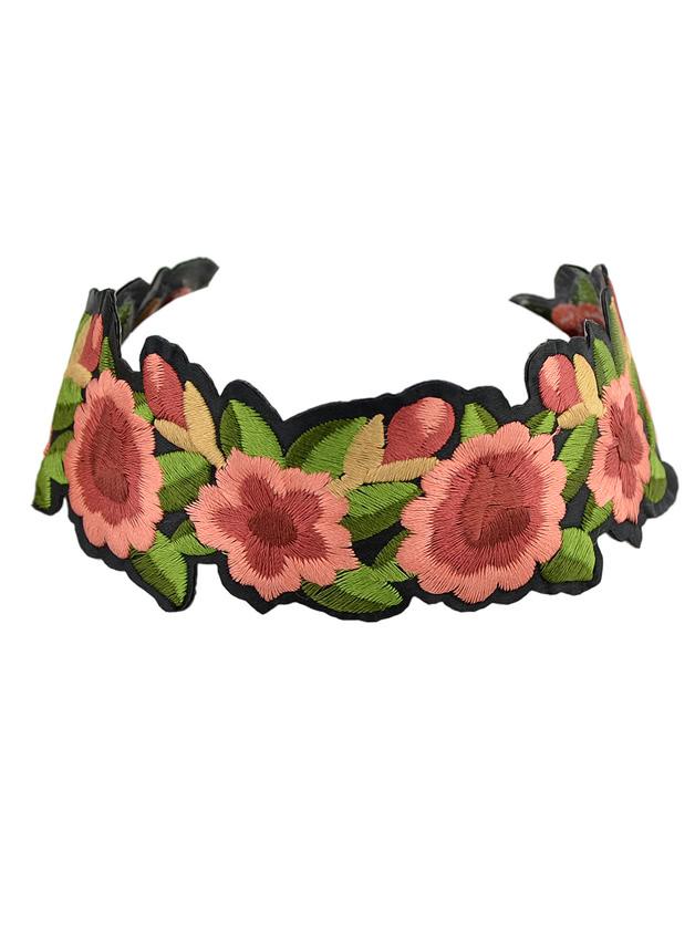 Shein Embroidery Statement Maxi Necklace Boho Chic Wide Cloth Tattoos Choker Necklace