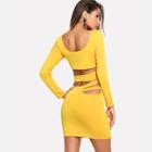 Shein Scoop Neck Cut Out Back Dress