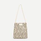 Shein Diamond Laser Cut Woven Bag