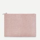 Shein Croc Pattern Zipper Detail Clutch Bag