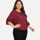 Shein Plus Bow Detail 3/4 Sleeve Top