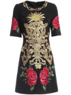 Shein Vintage Embroidered Sheath Dress