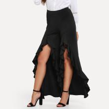 Shein Flounce Hem Split Pants