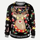 Shein Christmas Animal Print Sweatshirt