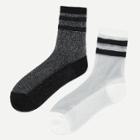 Shein Glitter Striped Socks 2pairs
