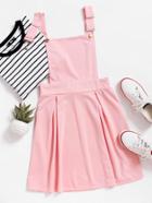 Shein Pleated Zip Up Back Pinafore Dress