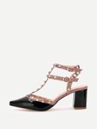 Shein Black Ponited Out Studded Pumps