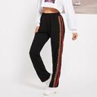 Shein Elastic Waist Leopard Print Pants